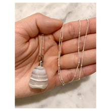 Load image into Gallery viewer, Lace Agate &amp; Sterling Silver Vial Necklace